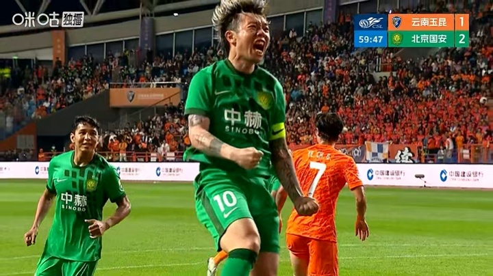 張稀哲造點親自主罰命中 國安客場2-1再度領(lǐng)先玉昆