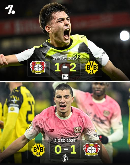勒沃庫森客場1-0復仇多特，德國杯背靠背難雙殺