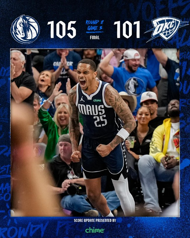 歐文末節11分+左手拋投殺死比賽 獨行俠105-101雷霆總分2-1